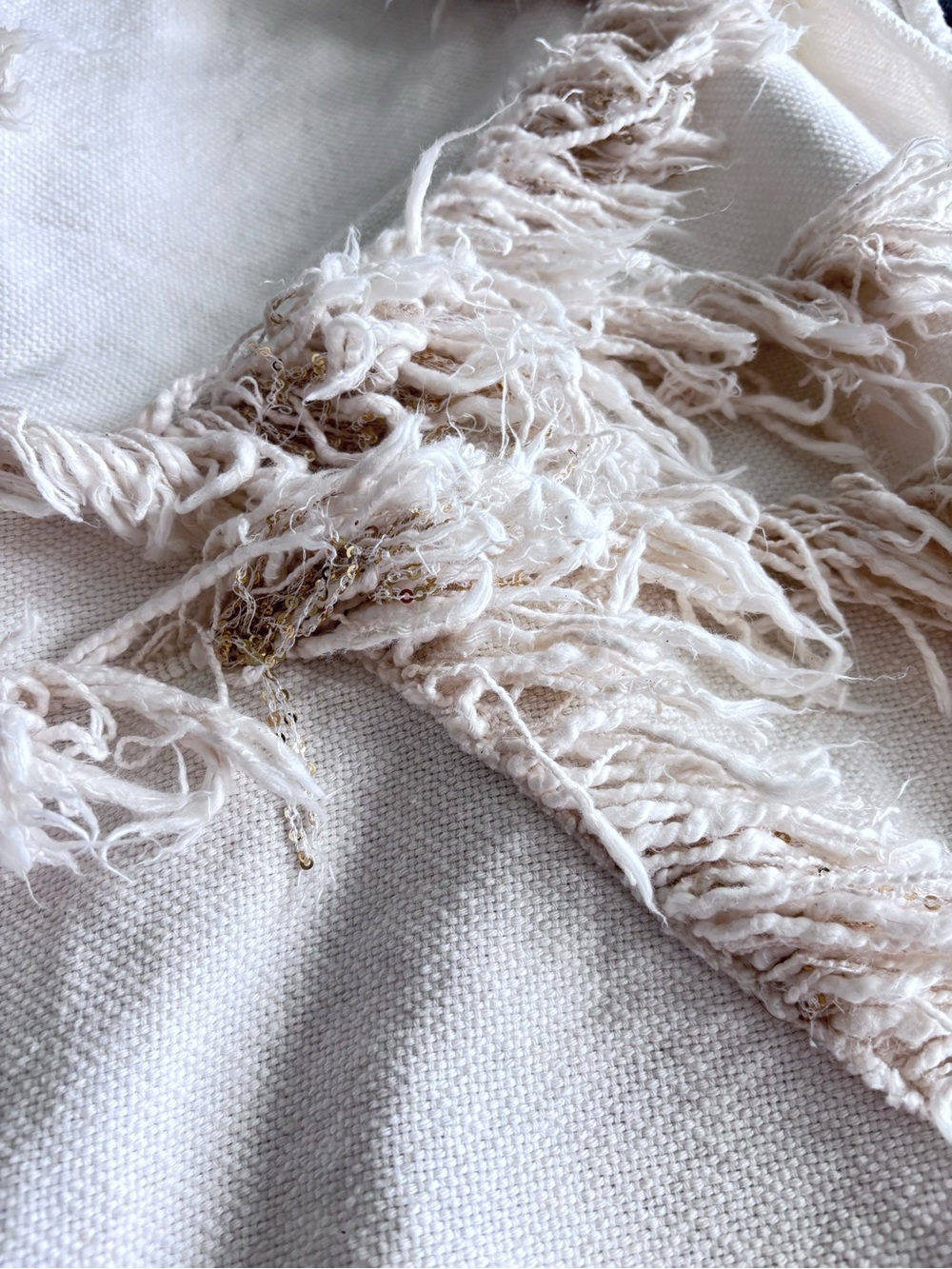 Anthropologie Tasseled Throw Blanket - Picture 5 of 6